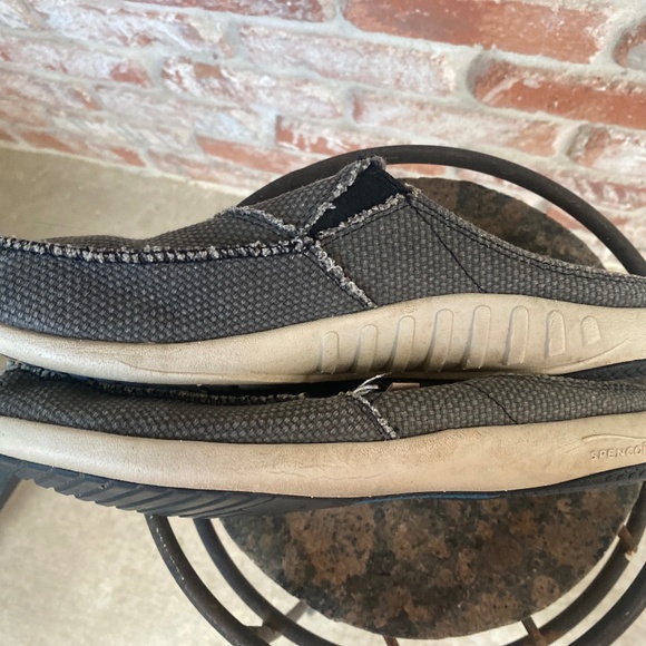 Spenco Men's Siesta Canvas Slides in Charcoal - Size 9 - Picture 2 of 8